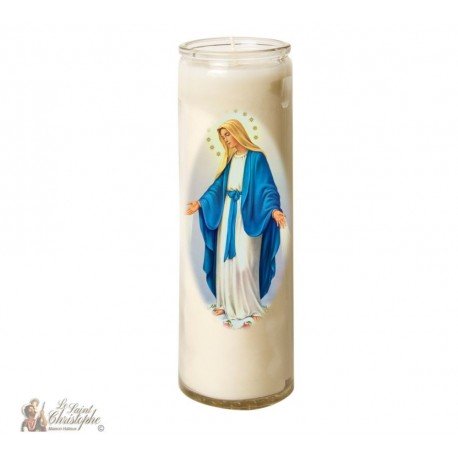 7-daagse glazen kaars aan de wonderbaarlijke Maagd