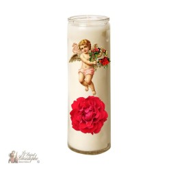 Candela 7 giorni in vetro Vintage Angelo