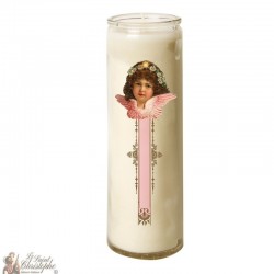 7-daagse glazen kaars Vintage Engel