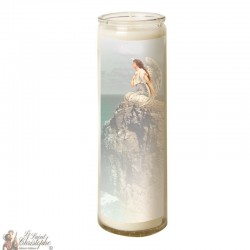 Bougie 7 jours en verre Ange