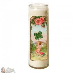 Bougie 7 jours en verre Ange