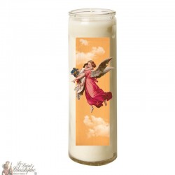 Bougie 7 jours en verre Ange Vintage