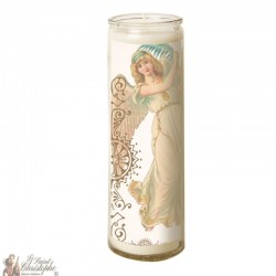 Bougie 7 jours en verre Ange