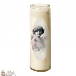 Vela 7 días en vidrio Vintage Angel