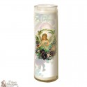 Bougie 7 jours en verre Ange