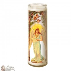 Bougie 7 jours en verre Ange