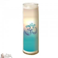 Candle 7 days in glass symbol Aum