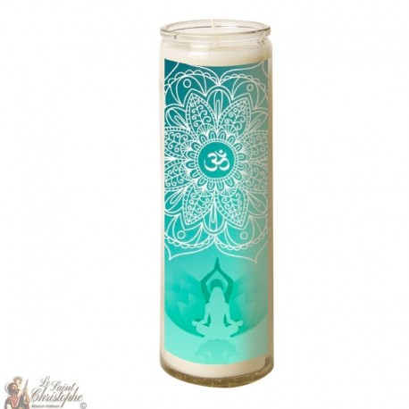 Candle 7 days in glass symbol Aum
