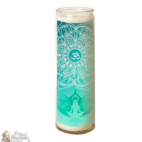 Candle 7 days in glass symbol Aum