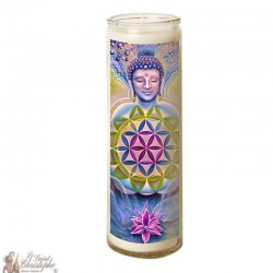 Candela in vetro Zen Buddha 7 giorni
