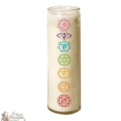 Vela 7 días en chakras de vidrio