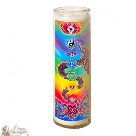 7 Tage Drachen Chakras Glaskerze