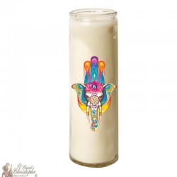 Bougie 7 jours en verre main Fatma - Elephant