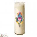 7 days candle in hand made glass Fatma - Elephant