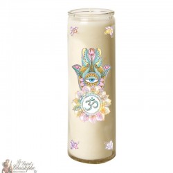 Kerze 7 Tage handgemachtes Glas Fatma