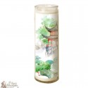 Vela de 7 días en vidrio Zen japonés