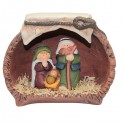 Terracotta Christmas crib in the shape of a basin
