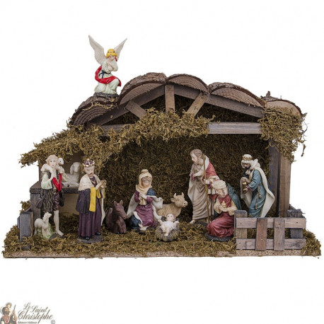 Pesebre de Navidad completo con 11 personajes