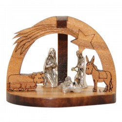 Presepe in legno d'ulivo