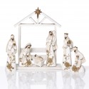 Modern Christmas crib - resin