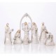 Pesebre de Navidad moderno de resina - 7 piezas