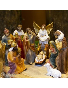 Resin Christmas crib - 11 pieces