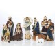Resin Christmas crib - 11 pieces
