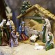 Resin Christmas crib with stable - 10 pieces