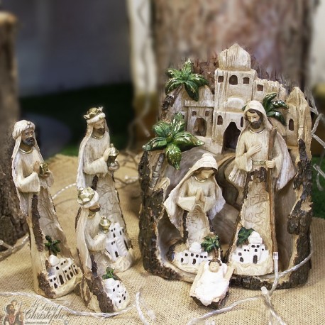 Presepio moderno in resina