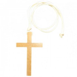 Wooden communion cross necklace
