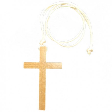 Holzkette Kommunion Kreuz Halskette