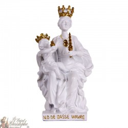 White statue of Our Lady of Lower Wavre