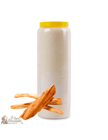 Bougies de neuvaine parfumée au bois de santal - carton 20 pièces