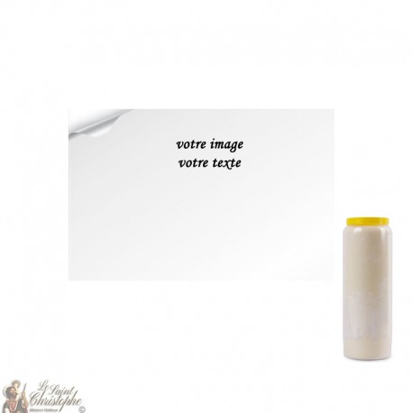 Adhesivos personalizados para la vela de la novena