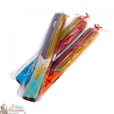 Set of incense sticks of various fragrances with holder - large