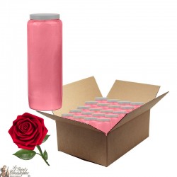Bougie de  Neuvaine - Roses - parfum de Rose