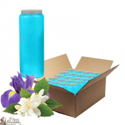 Bougies de neuvaine parfumée au Jasmin et Iris - carton 20 pièces
