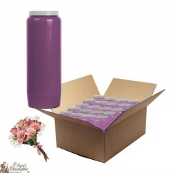 Bougies de neuvaine parfumée Bouquet fleuris - carton 20 pièces