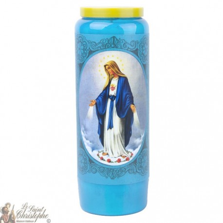 Velas Novena azul a virgen milagrosa - Oración francés