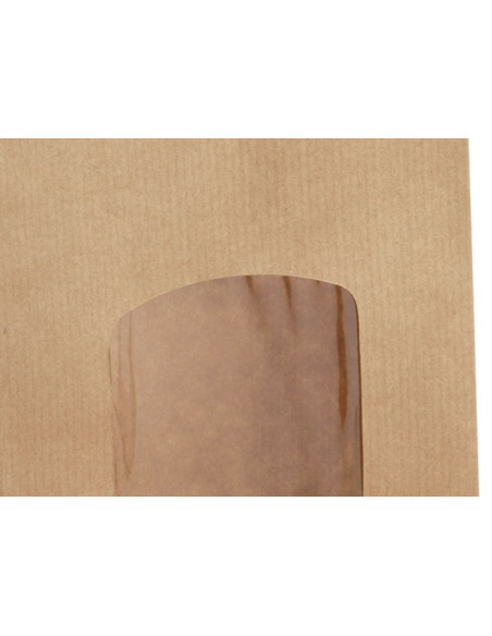 Sachet kraft à fenêtre 21.5 cm 