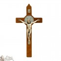 Croce di San Benedetto in legno marrone - 20 cm
