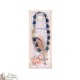 Bracelet dizainier perles bleu et argentées Medjugorjé