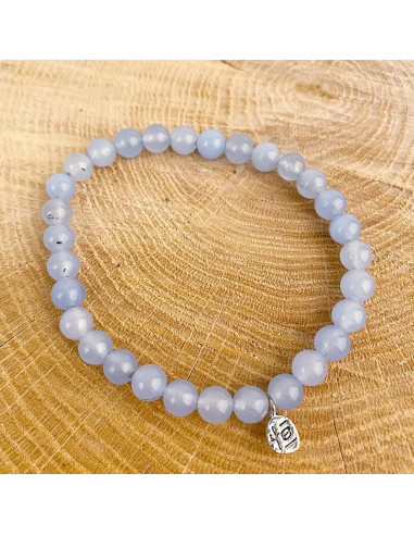Blauwe Jade natuursteen armband 