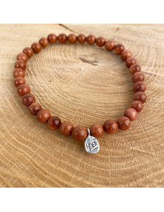 Gold stone beads bracelet