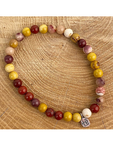 Natuurstenen armband Jaspis mokkaiet