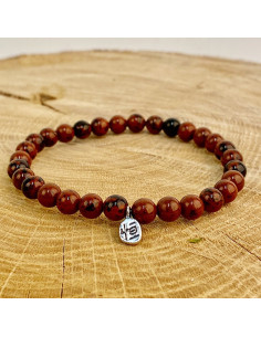Bracelet en pierre naturelle Obsidienne acajou