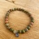 Bracciale in pietra naturale Unakite
