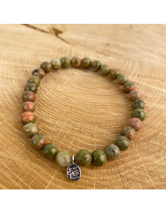 Unakit-Naturstein-Armband