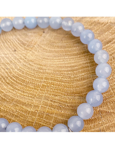 Bracelet en pierre naturelle Jade Bleue 