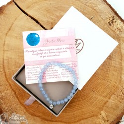 Bracciale in pietra naturale di giada blu